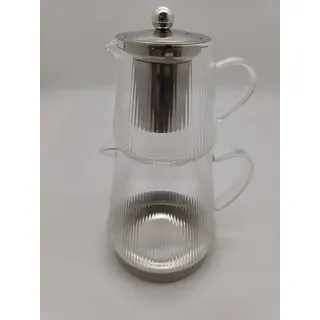 Neudorf Caydanlik-Teekanne Teekanne Teebereiter Glas Türkische Caylux für Induktionsbetrieb