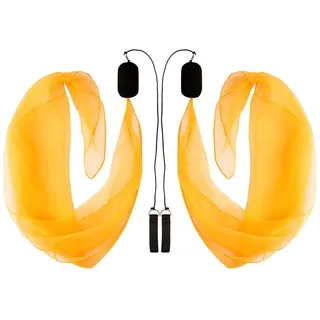 Diabolo Freizeitsport 40cm UV leucht Poi in Orange - Angel Wings Spinning Pois. Spiral Pois, Soft-Pois für Kinder - geeignet für Anfänger und Profis