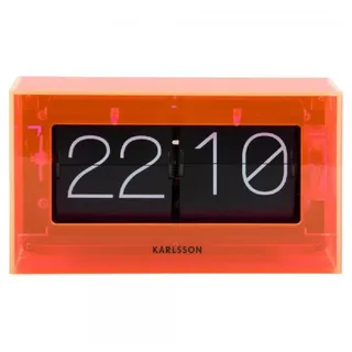 Karlsson Tischuhr Boxed Flip - Orange - 20.7x7.1x11.7cm
