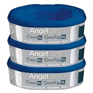 Angelcare AR5003-DE 3er-Pack Nachfüllkassette Dress-Up, blau