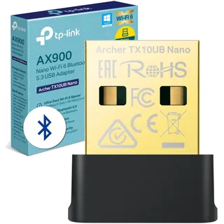 TP-Link Archer TX10UB Nano, Nano, USB 2.0, bis 887 Mbit/s, Wi-Fi 5, 5GHz und 2,4GHz, MU-MIMO, mit Bluetooth