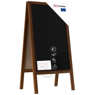 ALLboards Kundenstopper mit lackiertem Holzrahmen 100x60cm,