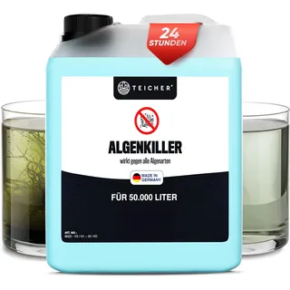 Algenvernichter Teich Algenmittel für Schwebealgen & Blaualgen | Klares Wasser & Algenfrei | Geeignet für Teiche mit Fischen & Pflanzen | Anti Algen Mittel Made in Germany