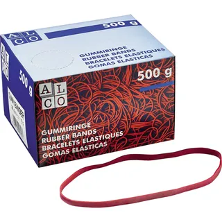 Alco Gummiband Naturkautschuk 6x200mm rot 500g