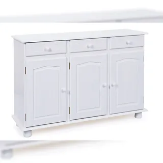 Livra Sideboard 3 Schubladen, 3 Türen, weiss.
