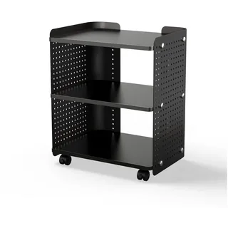 Fenge Druckertisch Druckerständer mit Pegboard schwarz