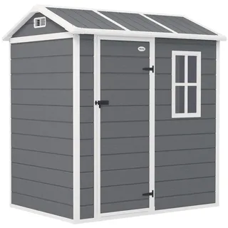 Outsunny Gerätehaus 2,1 m2 1,86 x 1,30 m Grau