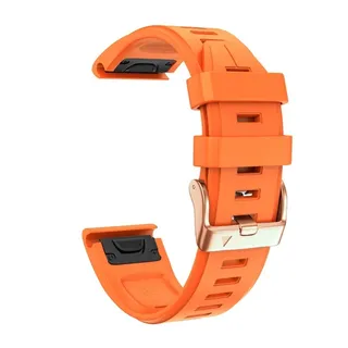 EEOM Für Garmin Fenix. 6s 5s. Uhrband 20mm Armband für Fenix 6s Pro 5S Plus Rose Gold Schnalle Silikon Schnellersatz Handgelenkbänder (Color : Orange, Size : 20mm)