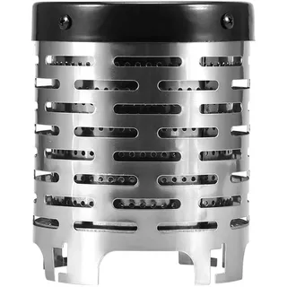 Sarini Mini-Camping-Heizofen, Leichter tragbarer Edelstahl-Camping-Gas-Heizofen für den Außenbereich (Silber)