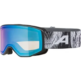 Alpina Venet Q-Lite Skibrille black/glacier matt, mirror blue (33) one size)