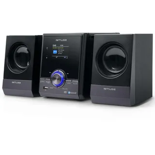 MUSE Stereoanlage, Kompaktanlage mit CD-Player & DAB Radio, Mini Stereoanlage mit 2 Lautsprecher, Musikanlage mit FM/DAB+ Digital-Radio, Bluetooth & AUX, MP3 & Spotify, Musik-Anlage Kompakt