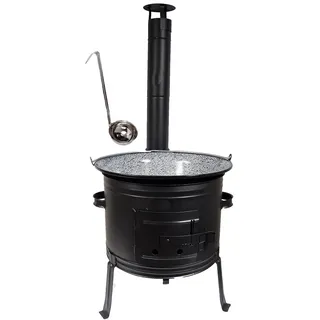 Set Ungarischer Ofen 39 +Gulaschkessel 30 Liter + GRATIS Schöpflöffel Gulaschkanone Suppenkessel