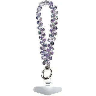 GlamRays Perlenbesetzter Handy Armband, Handylanyard Kette, Funkelnder Armbandarmband für Frauen, Lila