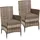 Rattan Gartensessel 55 x 59 5 x 88 beige-braun 2 St