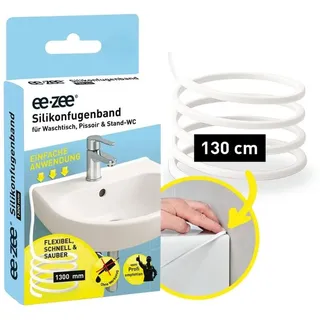 ee zee Silikonfugenband für Waschtisch und Waschbecken 130 cm