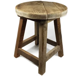 Spetebo Holz Blumenhocker rustikal - 32x26 cm - Deko Hocker Blumenständer massiv