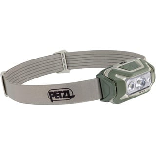 Petzl ARIA 2 RGB Kompaktes Stirnlampe, langlebig, wasserdicht mit Modi Weiß, Rot, Grün und Blau, 450 Lumen, Desert