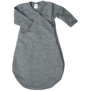 Lilano, Merino Wickelsack mit 2-Wege Reißverschluss, 70% Wolle (kbT), 30% Seide, 210 g/m2 (Grau, 50-56)