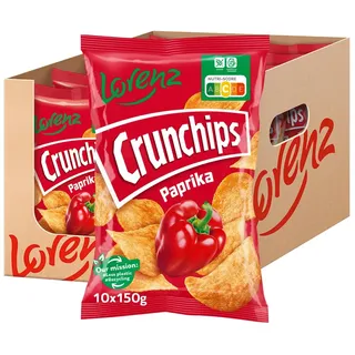 Lorenz Snack-World LORENZ | Crunchips Paprika | 10 x 150 g | glutenfrei