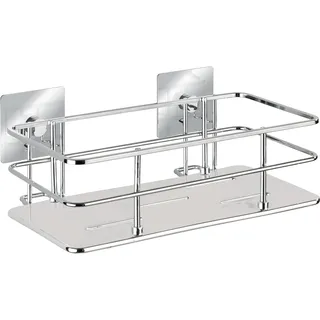 Wenko Turbo-Loc® Edelstahl Wandablage Quadro rostfrei, Befestigen ohne Bohren,