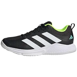 adidas Damen Court Team Bounce 2.0 Shoes Schuhe, core Black/FTWR White/Flash Aqua, 44 2/3 EU