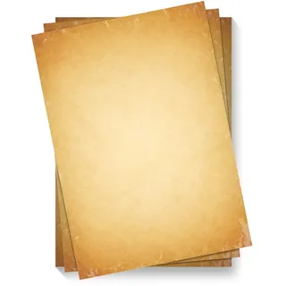 20 x Briefpapier Motivpapier DIN A4 Beidseitig Vollflächig - Vintage Retro altes Papier
