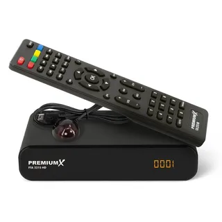 Premium X PremiumX HD 221S FTA Digital SAT Receiver DVB-S2 HDMI SCART USB 12V FullHD – Schwarz