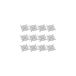PATIKIL 80mm Lüfter Fingergrill 8 Packung Metall Grillschutz Schutzlüfter Schützende Cover für 80x80mm Abluft Lüfter für Geräte Computer Heimwerken Schwarz