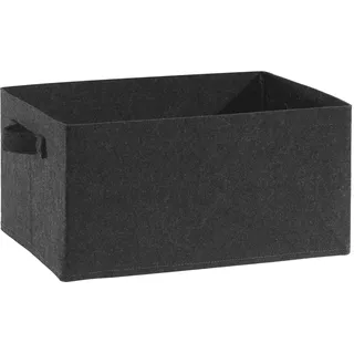CASANOVA Aufbewahrungskorb Dunkelgrau Filz 40 x 30 x 20 cm