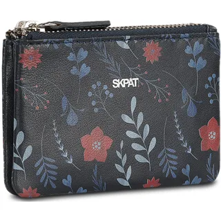 SKPAT - Geldbörse Damen Leder - Strapazierfähige Portmonee Damen Leder - Geldbeutel Damen. Damen-Geldbörsen. Portemonnaie Damen Leder mit Mehreren fächern, Marine Blau