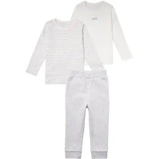 stellou & friends Stellou - friends Jersey-Set 3tlg., 2 Langarmshirts und Hose in grau | Gr.: 86/92)