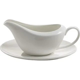 Maxwell & Williams Kitchen, Sauciere mit Untertasse 260 ml, Porzellan, in Geschenkbox - Weiß