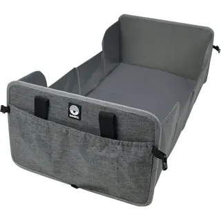 Dooky Original Traveller faltbares Baby Reisebett inkl. Matratze - superleicht, kompakt, Fächer an den Außenseiten, 41 x 74 cm (aufgebaut) / 41 x 26 cm (gefaltet), 100% Polyester, Schwarz