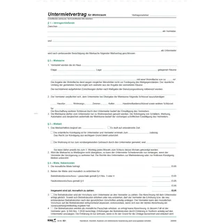 RNK Untermietvertrag SD