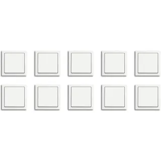 Busch-Jaeger future® linear 10er Komplett-Set: 2000/6 US Wechselschalter Einsatz + 1786-84 Wippe + 1721-84k Abdeckrahmen 1-fach, studioweiß