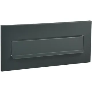 Einwurfklappe Briefeinwurf Briefklappe ANTHRAZITGRAU 310x135 Montage von innen C4-Format RAL 7016 Abdeckung für Außen - wetterfest und korrosionsbeständig
