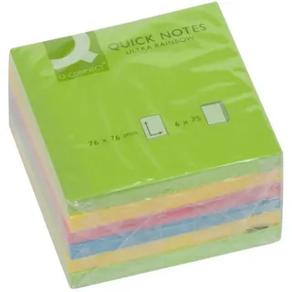 Connect Haftnotizen Quick Notes - Ultrafarben, 75 x 75 mm
