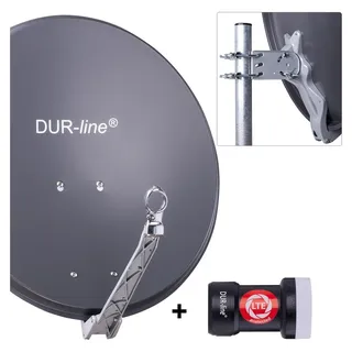 Dur-Line Select 60/65 Anthrazit - Sat-Komplettanlage mit Single LNB