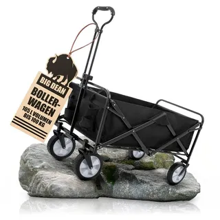 BigDean Bollerwagen faltbar schwarz
