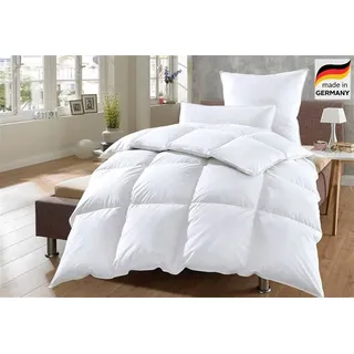 OTTO home Daunenbettdecke OTTO HOME "Köniz 60% Daunen, Bettdecke 135x200 cm, 155x220 cm und weitere Größen", weiß, B:200cm L:200cm, Bezug: 100% Baumwolle. Füllung: 60% Daunen, 40% Federn, Bettdecken, Bettdecken, Sommer, Winter, Decke ist Made in Green zertifiziert