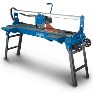 Scheppach Fliesenschneider FS4700 mit Tauchfunktion | Schnittlänge 1200mm | Schnitthöhe 40mm | Leistung 1200W | Trennscheiben-Ø 230mm | Tisch 1377x400mm | Schwenkbarer Kopf, Fahrvorrichtung & klappbar