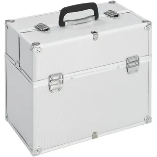 vidaXL Kosmetikkoffer 38x23x34 cm Silbern Aluminium