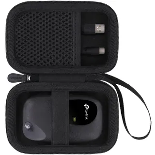 Aenllosi für TP-Link M7000/M7010/M7200 4G Mobiler WLAN Router, Harte Reise-tragbare Aufbewahrungs-Schutzhülle, Schwarz (Nur Hülle)