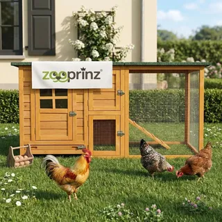 zooprinz Hühnerstall Flexi 215 x 70 x 65 cm braun