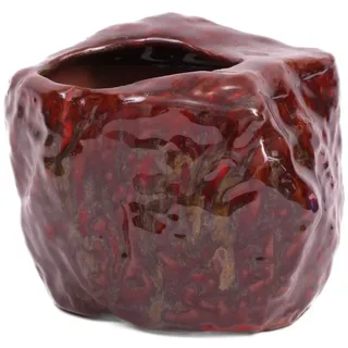 generisch Bonsai - Schale in Felsenform 15 x 14 x 12.5 cm rotbraun 51391