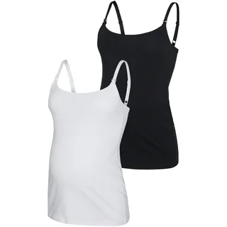 MAMALICIOUS® 2er-Pack Umstands- und Still-Tops, schwarz | weiss, XL
