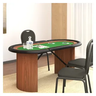 vidaXL Pokertisch 10 Spieler Grün 160x80x75 cm