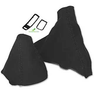 The Tuning-Shop Ltd Automatik Schaltsack Handbremsmanschette + Rahmen kompatibel mit BMW Serie 3 E90 E91 E92 E93 Wildleder