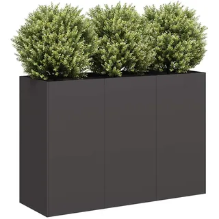 vidaXL Pflanzkübel 120 x 40 x 80 cm Schwarz