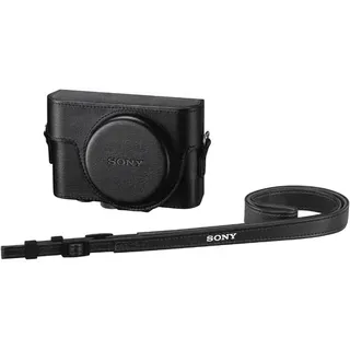 Sony RX100 Lederoptik-Schutzhülle mit Mikrofonbuchsenöffnung (LCJRXKB.SYH)